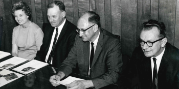 1969 Salem Denham Mayo Hill at conference table