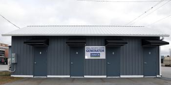 Exterior front of Small Business Center Generator building